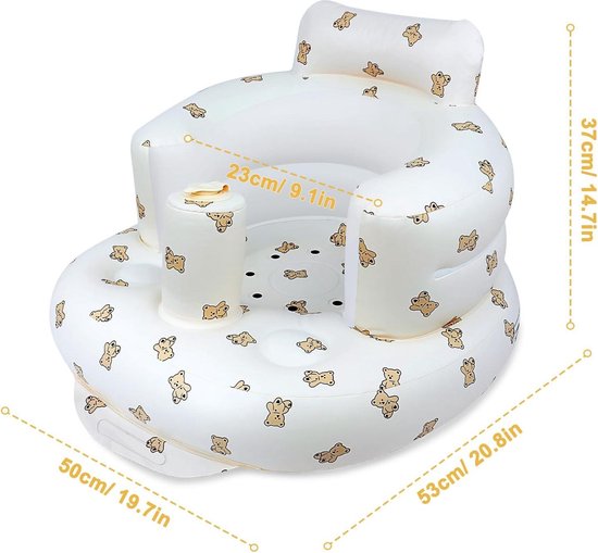 Bubblebum Opblaasbaar autostoeltje reis-zitverhoger draagbaar smal slank opvouwbaar perfect voor kinderen van 4 tot 11 jaar, 2 stuks, kleurrijk (Emoji