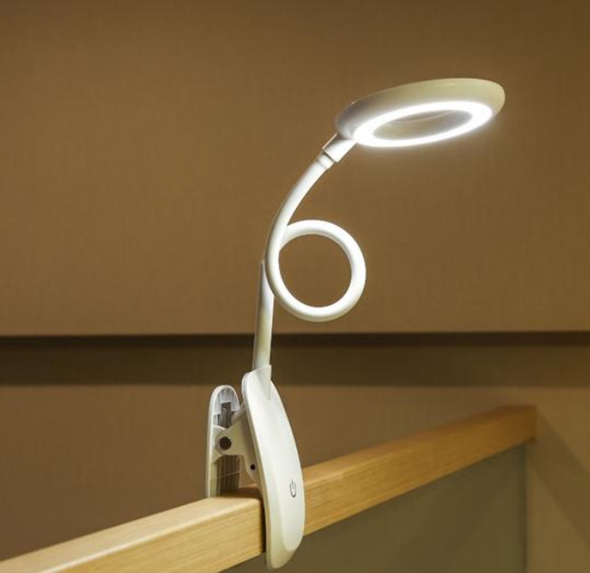 SBR Clip On+ bureaulamp leeslamp klemlamp daglicht dimbare led verlichting flexibele hals sterke accu wit
