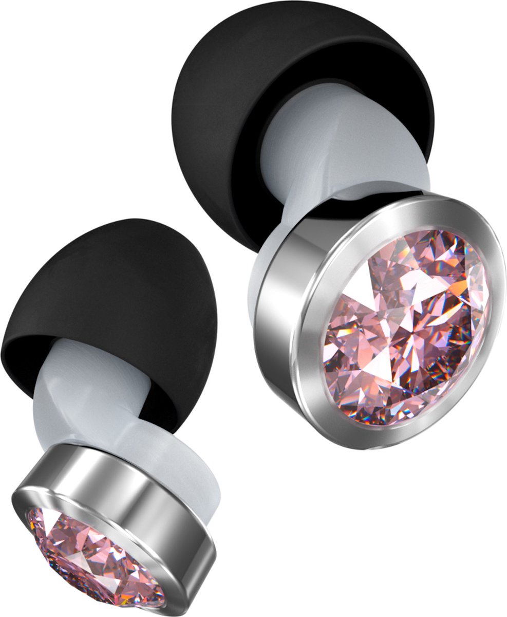 Goedkoopste Oordoppen festival Earbling | Oordoppen | Partyplugs | (14dB) | XS/S/M/L - super comfortabel - muziek, concerten, events, focus en reizen - Zilver Pink