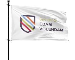 VlagDirect - Edam-Volendam vlag - Gemeente Edam-Volendam vlag - 90 x 150 cm.