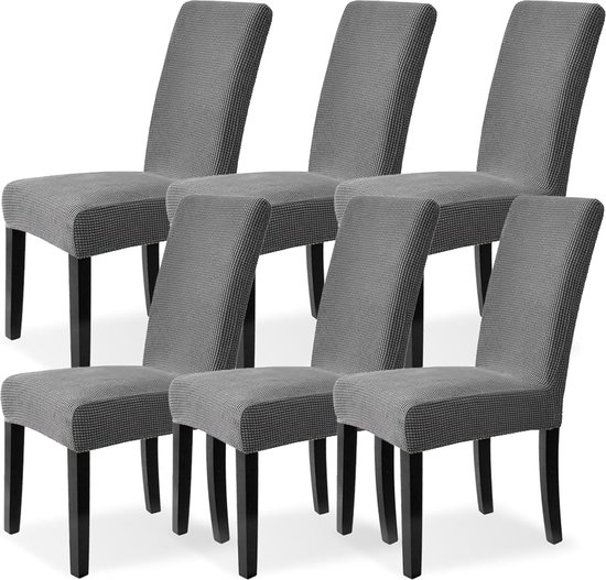 Housses de chaise Dubest, lot de 6, housses extensibles pour chaises à bascule, chaises de salle à manger, chaises, housses de protection, housse décorative bi-élastique pour hôtel, mariage, banquet, cuisine, restaurant