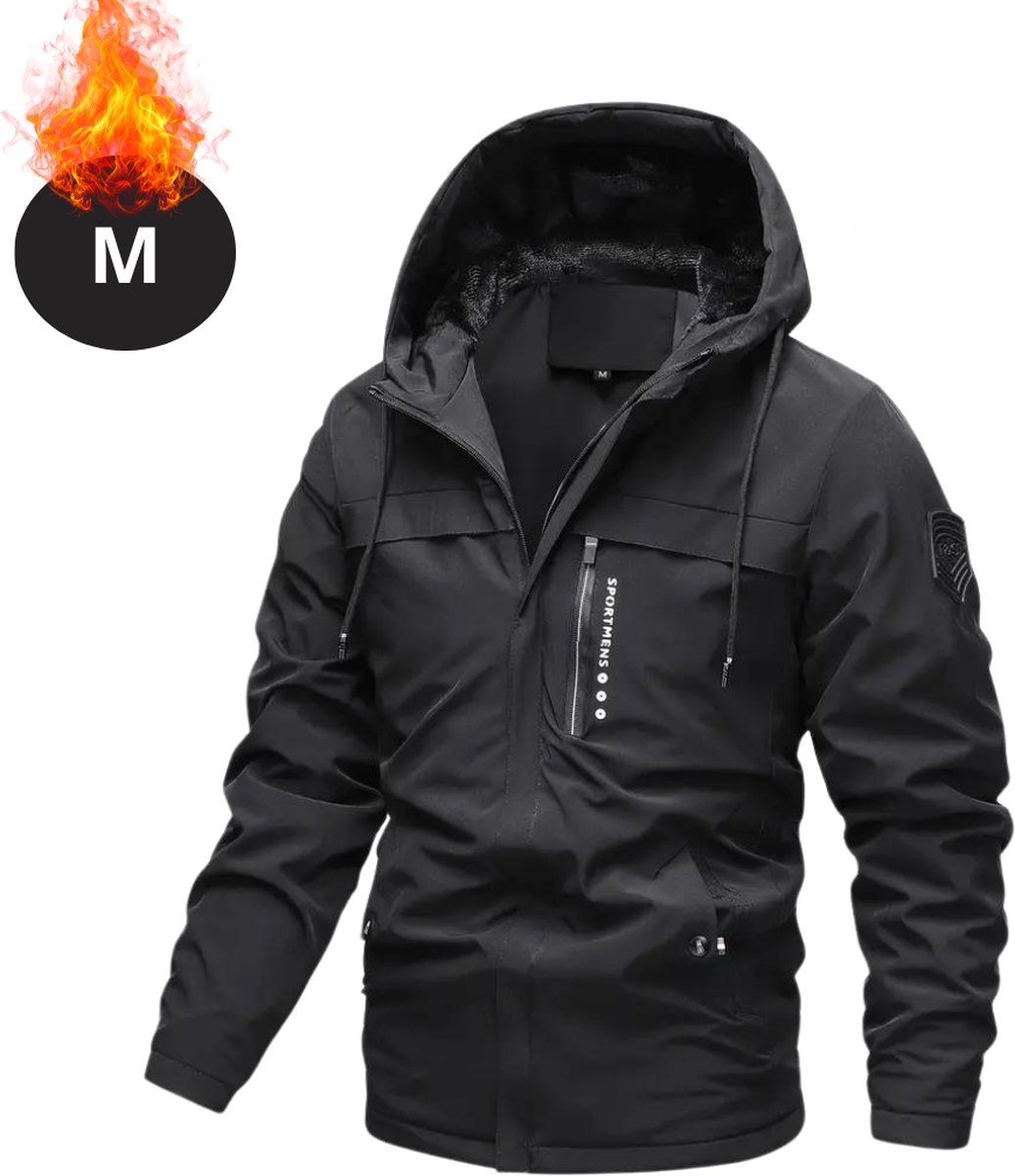 Livano Windjas Voor Heren Parka Lente & Herfst Jas Volwassen Windjack Windbreaker Buiten Zwart