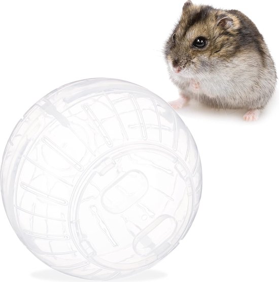 Speelgoed hamsterrunningbal, transparant, voor hamsters, loopbal, joggingbal voor kleine dieren, activiteitsspeelgoed, fitnessbal, huisdiersport
