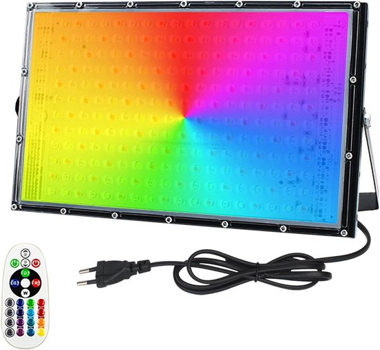 Buitenschijnwerper 2 Stuks Afstandsbediening Led Schijnwerper 50W Rgb 100W RReflector Licht Lamp Waterdicht IP65 Outdoor Schijnwerper tuin Led Rgb Spot Verlichting op de werkplek(Pink
