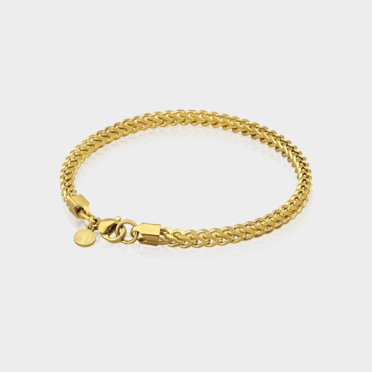 Franco Armband 5 mm - Gouden Schakelarmband - 19 cm lang - Armband Heren - Olympus Jewelry
