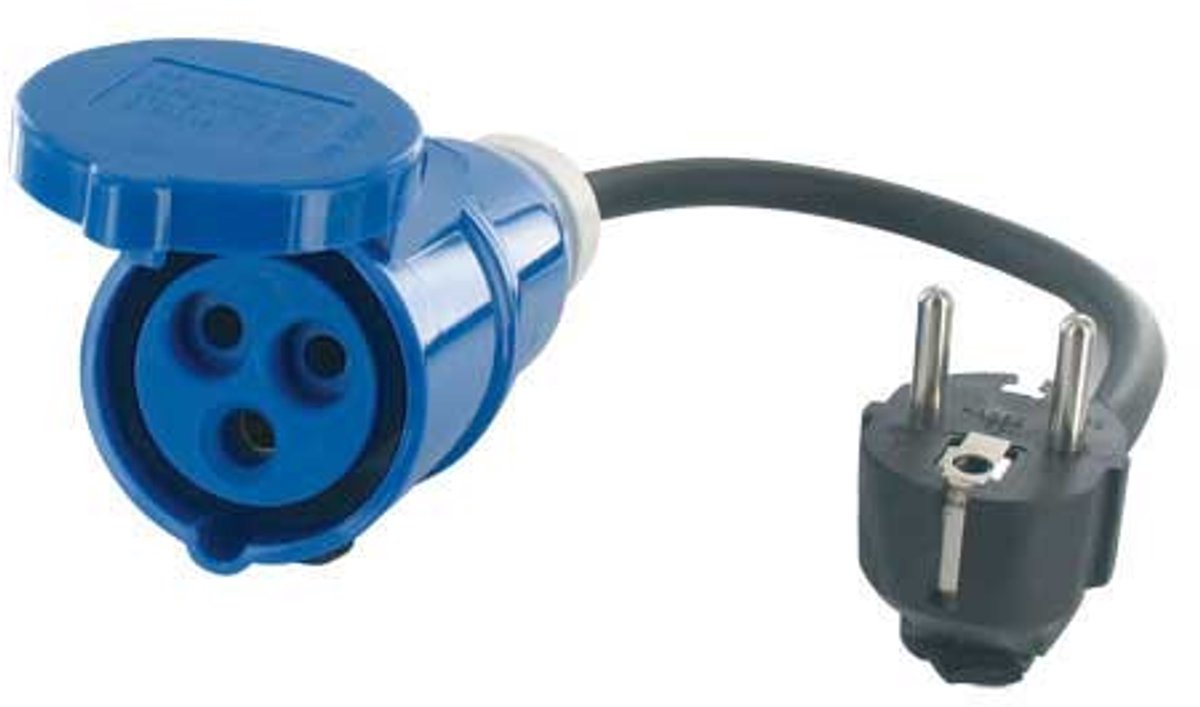 Adapter Schuko - CEE 40 cm female