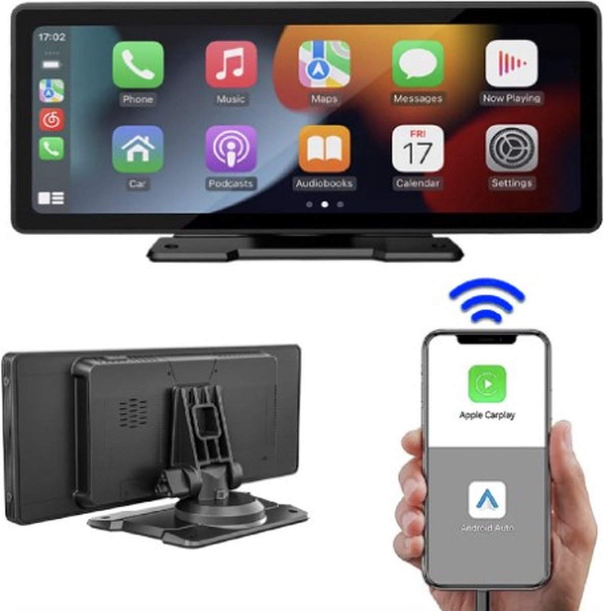 Carplay Scherm 10.26 Inch Touchscreen met Achteruitrijcamera, Apple Carplay en Android Auto, Draadloos - Afbeelding 5