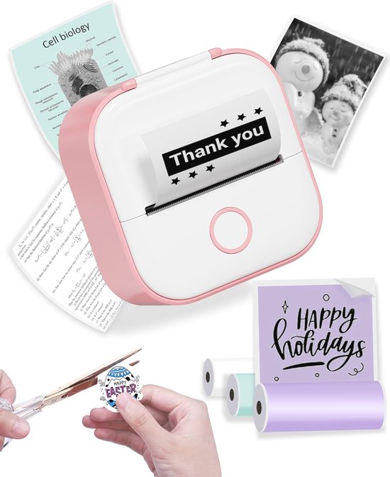NIIMBOT Etiketten, Fotopapier für B1 Pro B2 Pro B21 Pro Etikettendrucker, Thermopapier Aufkleber Etikettenband für Fotos, Notizen, Memos und DIY, 54 x 67mm 120 Etiketten pro Rolle, Weiß