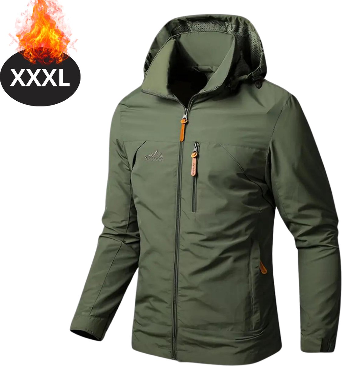 Livano Windjas Voor Heren Parka Lente & Herfst Jas Volwassen Windjack Windbreaker Outdoor Buiten Legergroen Blauw