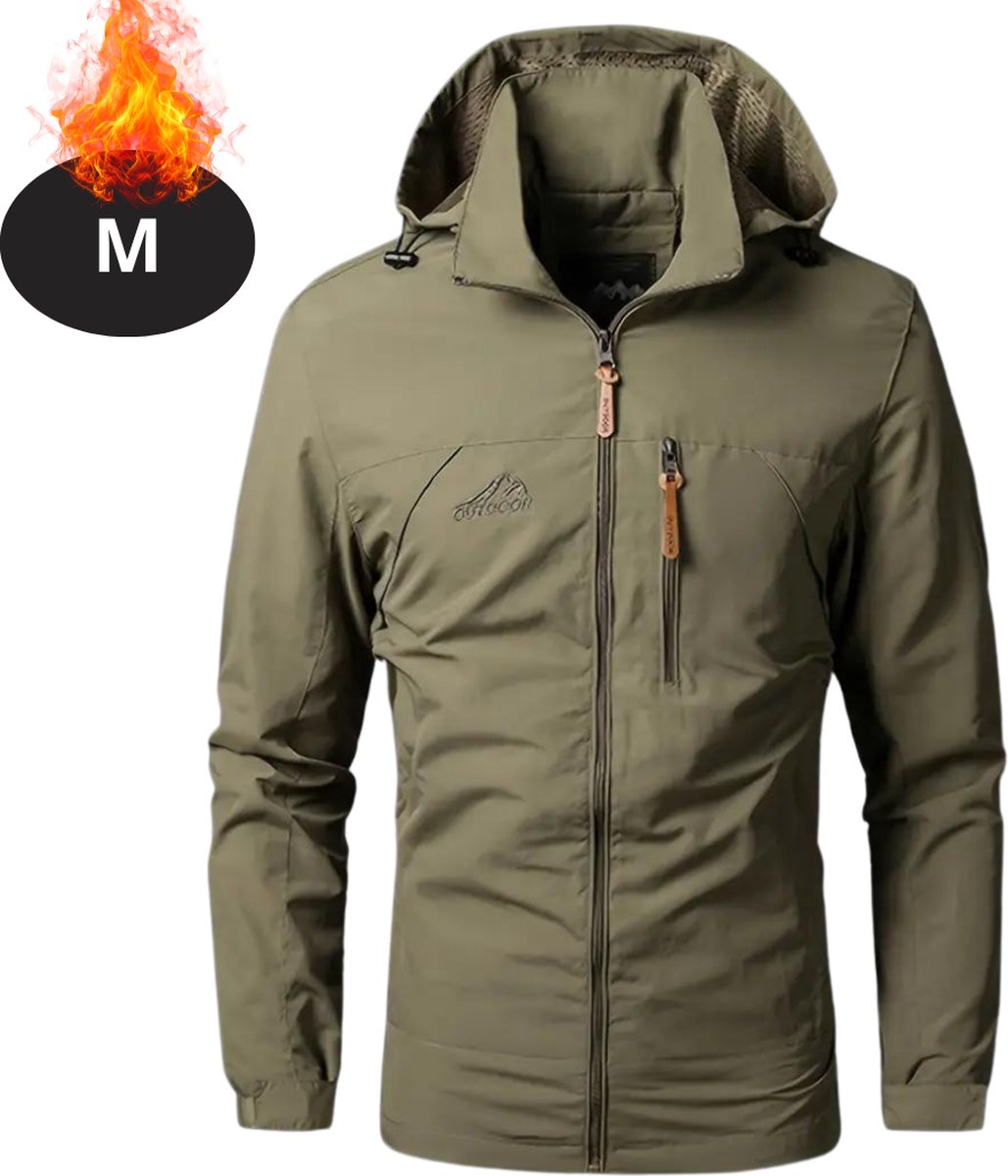 Livano Windjas Voor Heren Parka Lente & Herfst Jas Volwassen Windjack Windbreaker Outdoor Buiten Kaki Creme