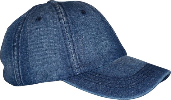 Foto: Jeans cap unisex baseball cap denim 100 katoen verstelbare riemsluiting blauw