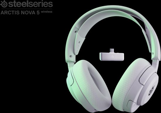SteelSeries Arctis Nova 5X Wireless - Draadloze Gaming Headset - 60 uur accuduur - Xbox, PlayStation, PC, Switch & Mobiel - Wit