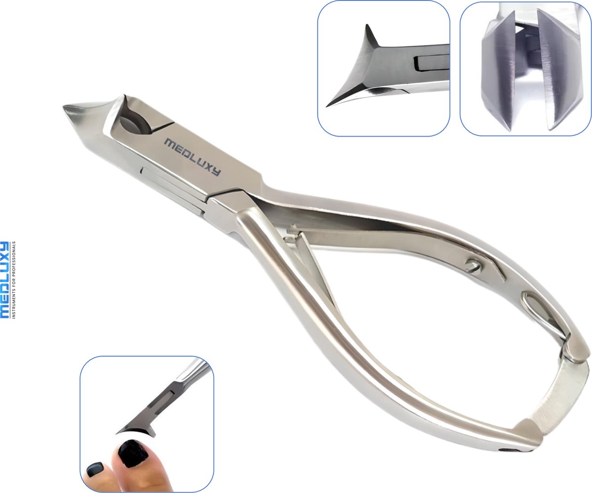 Goedkoopste MEDLUXY® - Nageltang - Koptang - Gebogen Snijvlak - 21 mm - 14 cm (Nagelknipper, Koptang - Dwarssnittang - Satin) MP0470