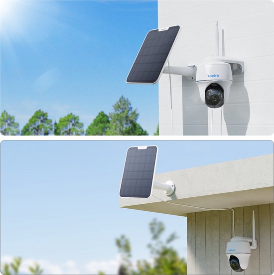 Reolink 2K 5MP Beveiligingscamera met Zonnepaneel, Pan- en kantelfunctie, 360° Kijkhoek, Batterijen Draadloos, Kleuren Nachtzicht, Detectie Persoon/Voertuig, Argus Series B430 met zonnepaneel van Reolink — afbeelding 2