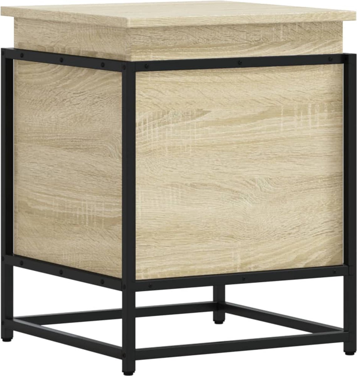vidaXL - Opbergbox - met - deksel - 40x40x51,5 - cm - bewerkt - hout - sonoma - eiken