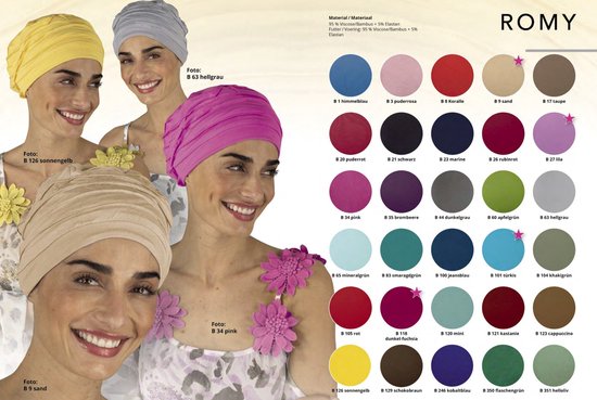 Foto: Dohmen headwear chemo muts romy b126 geel