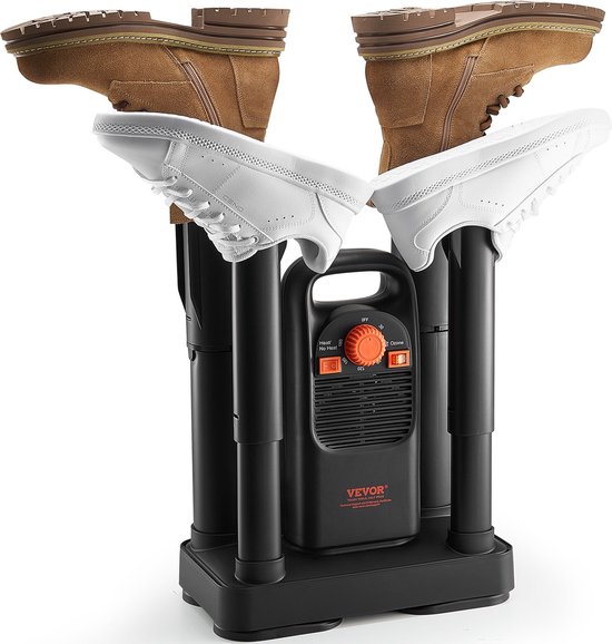 Melissa 16540012 elektrische schoenendroger - schoen- en laarswarmer - verwarming met blazer en timer - voor 2 paar schoenen/handschoenen - wit, licht