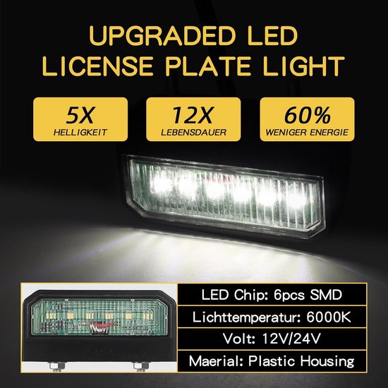 Equivera Siècle des Lumières de remorque - Set Siècle des Lumières de remorque - Éclairage de remorque - Siècle des Lumières de remorque