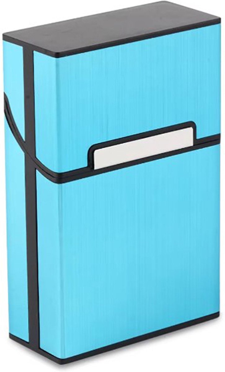 Goedkoopste Actie4you® - Sigaretten Doosje - Aluminium - Sigaretten Houder - Weerbestendig - Stevig Opbergdoosje – Sigaretten Pakje opbergen – Blauw