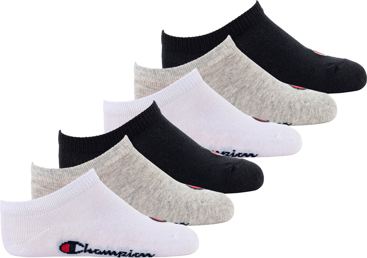 Champion Sokken Set van 6 Schwarz/grau/weis