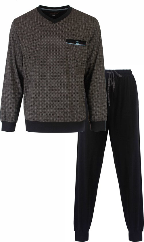 Paul Hopkins Heren Pyjama - Geprint Dessin - Donker Grijs - Maat XL