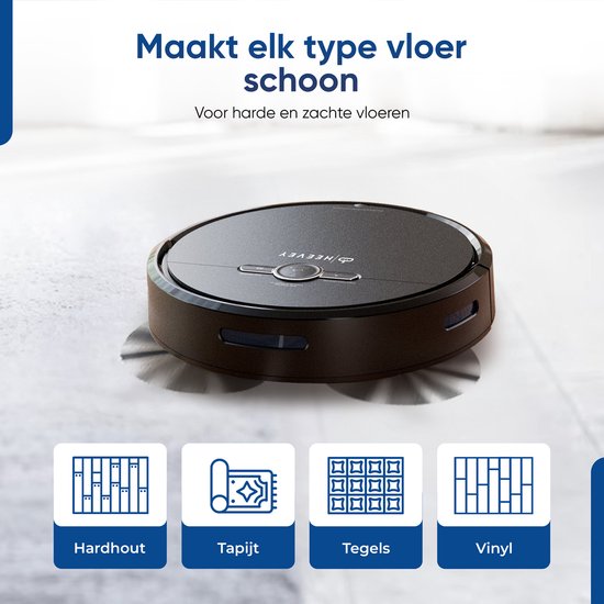 Heevey Robotstofzuiger met dweilfunctie - Automatisch oplaadstation - Dweilrobot - Robotstofzuiger huisdieren