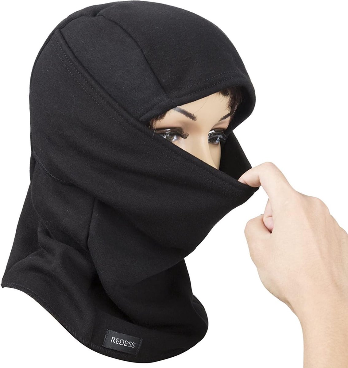 INF Fleece Gevoerde Dikke Bivakmuts - Winddichte Capuchon Voor Buiten Fietsen 7314281342586