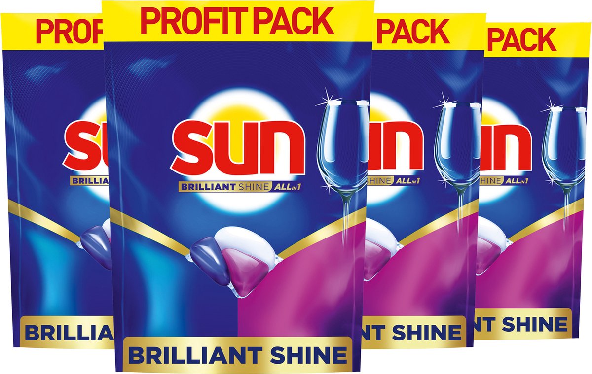 Sun - Vaatwastabletten - Brilliant Shine - All-in 1 - 280 Capsules - Voordeelverpakking — afbeelding 2