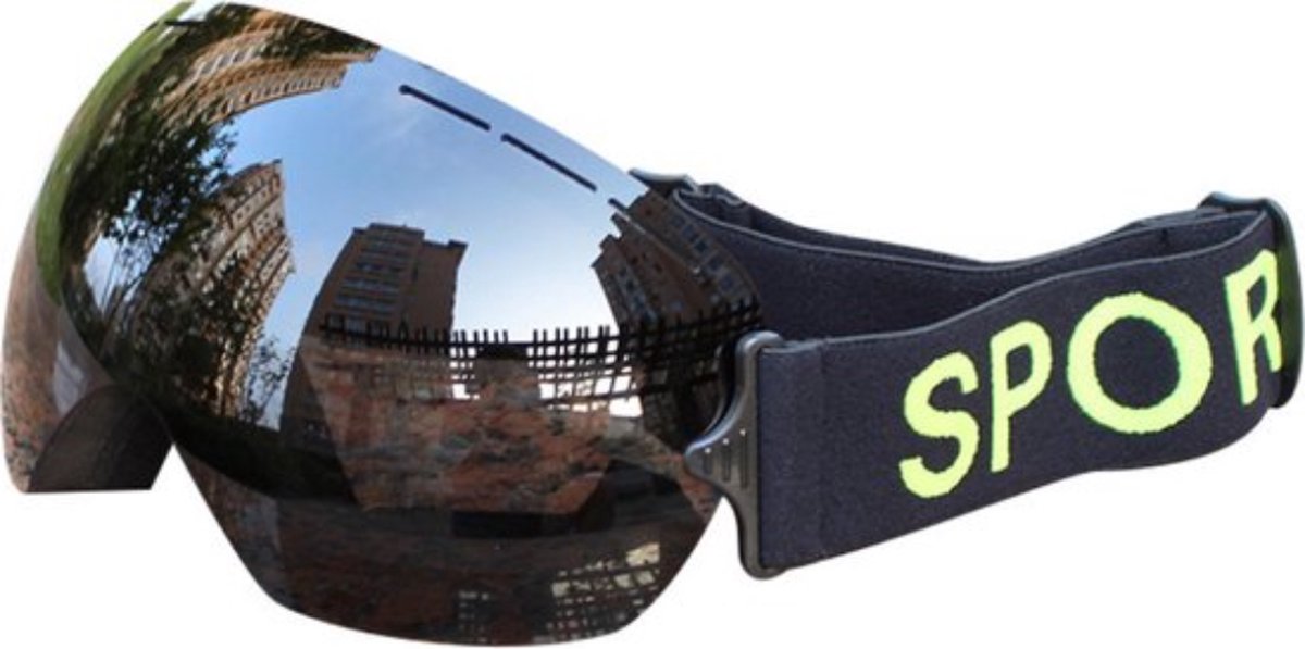 Bovista Skibril - Dames - Heren - Ski Zonnebril - Winddicht - UV-Bescherming - Ski - Wintersport - Ski Gadgets - Zwart