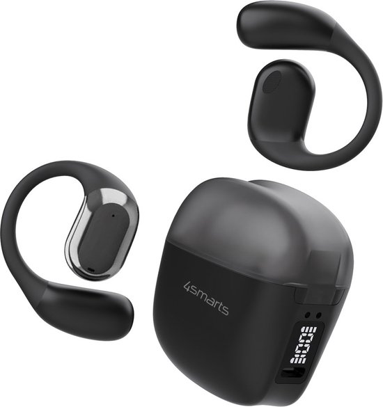 4smarts OWS SkyBuds Draadloze Oordopjes 5.4 Bluetooth Oortjes met Oorhaken Zwart