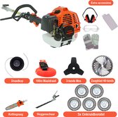 Bol.com Kibani 6-in-1 Multitool incl 5 onkruidborstels- 52 cc - 1.9 PK 2-takt Benzine Motor - Heggenschaar - Kettingzaag - Grast... aanbieding