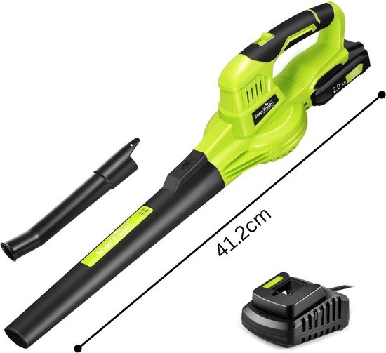 Bladblazer Accu - Bladblazers Verlengde Blaasmond - 20V - Zwart met Groen van VONROC — afbeelding 2