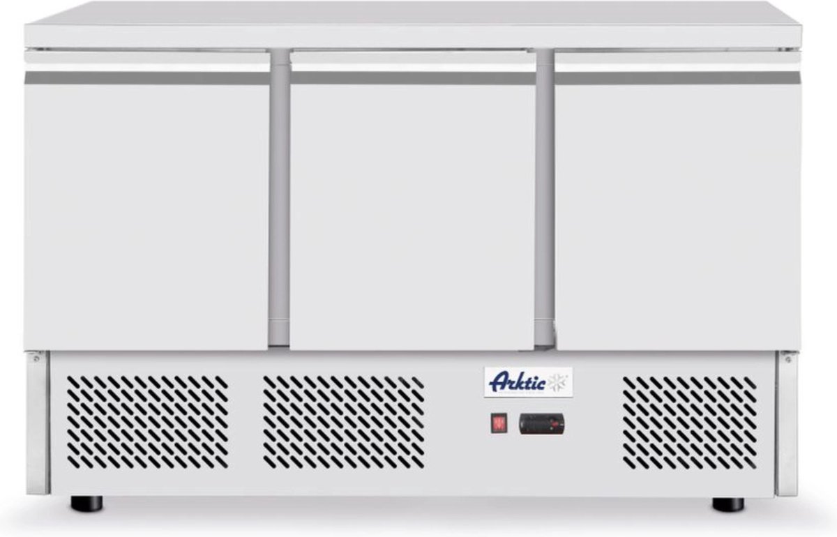 Arktic Koelwerkbank - KitchenLine - Energiezuinig - 380L - 3 Deuren 1/1 GN - -2°C/+8°C - Geforceerd - 1365x700x880mm