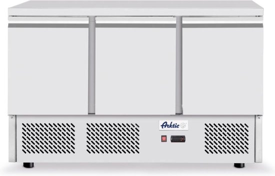 Arktic Koelwerkbank - KitchenLine - Energiezuinig - 380L - 3 Deuren 1/1 GN - -2°C/+8°C - Geforceerd - 1365x700x880mm