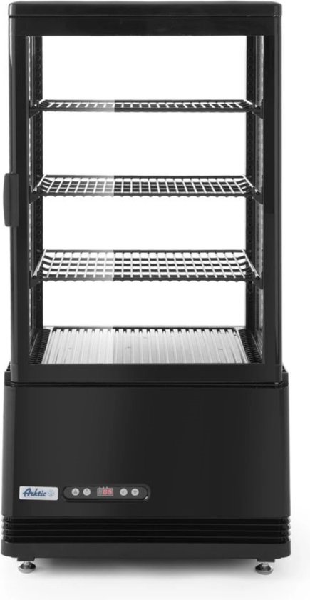 Arktic Koelvitrine - 68L - Zwart - +2°C/+6°C - 4 Niveaus - 452x406x891mm
