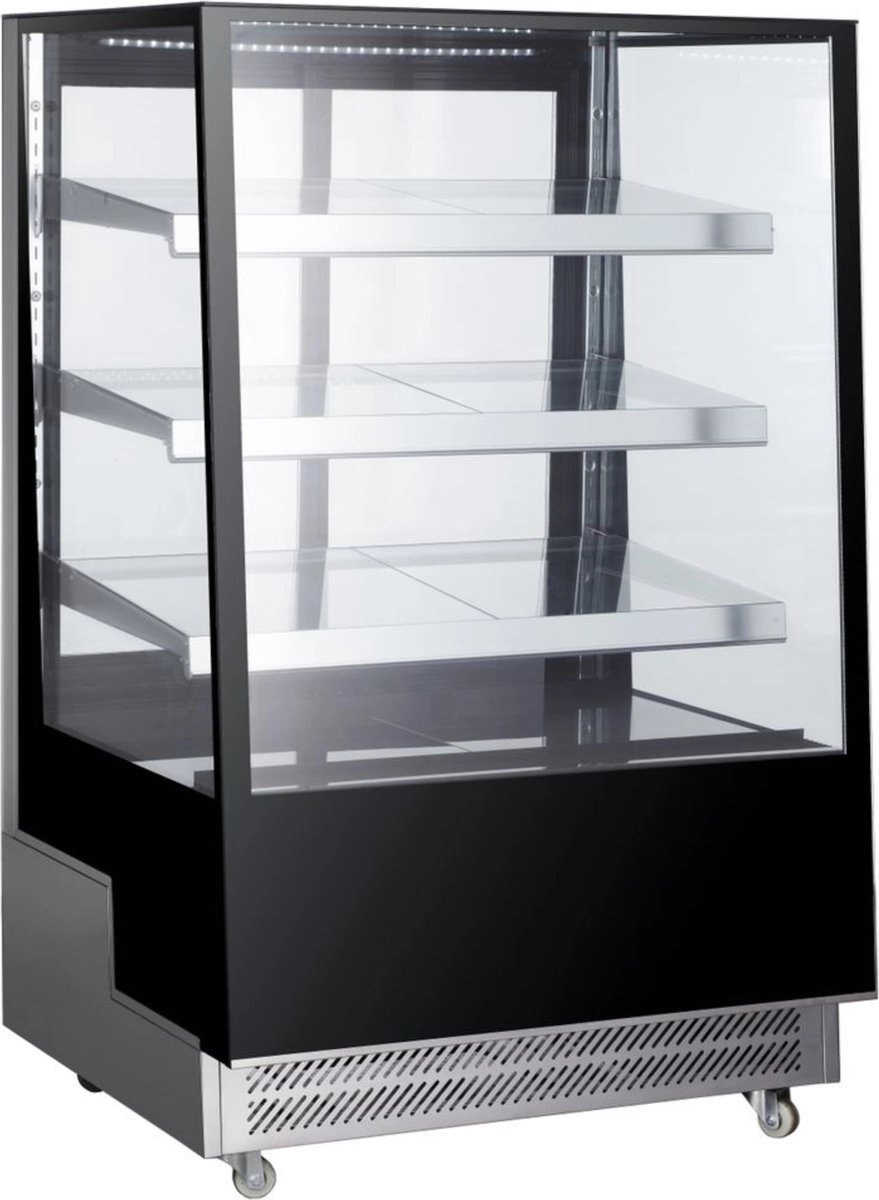 Arktic Koelvitrine Met 3 Schuine Schappen- Arktic- 500L- 230v/490w- 900x833x(h)1460mm rvs