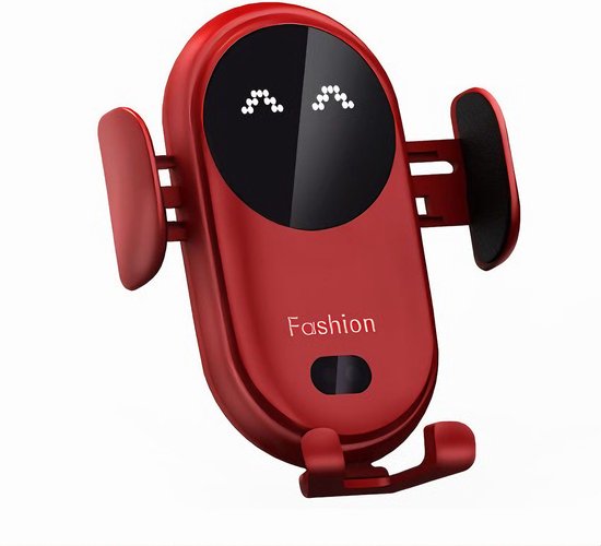 Support de téléphone pour voiture - Chargeur sans fil QI pour voiture - Support voiture - Charge Fast - Détection automatique infrarouge 15 W - Ventilation, Avant, Tableau de bord