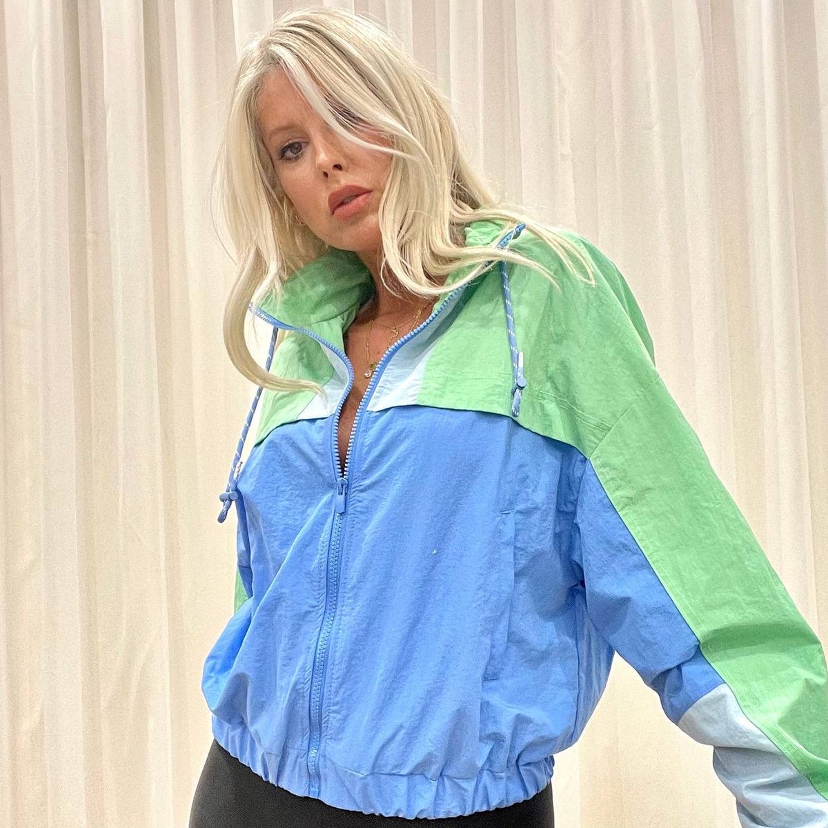 RETRO WINDBREAKER - Lichte jas - groen