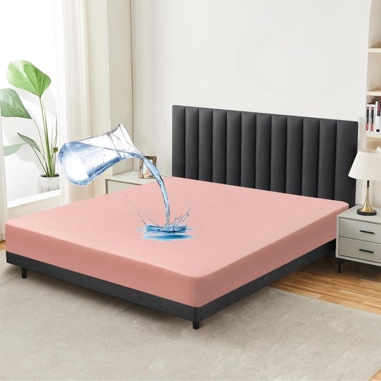 ohano Waterdichte matrasbeschermer 200x200cm Hoeslaken, waterdichte en ademende matrasbescherming, incontinentiebescherming, vochtbescherming bedlinnen hoeslaken, voor alle seizoenen - donkerblauw