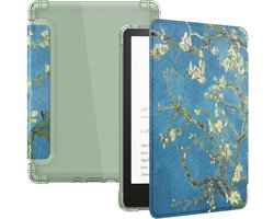 6.8" Kindle Paperwhite 11th Generation 2021 & Signature Edition Ultra Clear Soft Flexible Transparent TPU Back Cover- Apricot Blossom- Auto Wake/Sleep