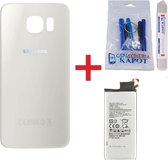Achterkant + batterij geschikt voor Samsung Galaxy S6 - wit