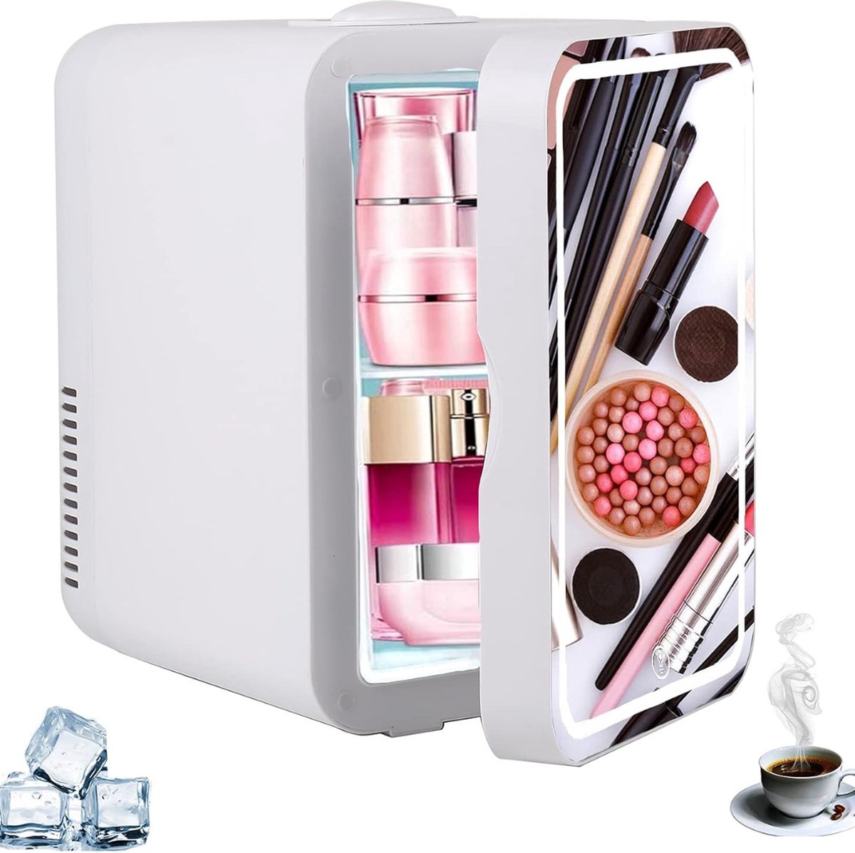 Equivera Mini Fridge - Fridge - Mini Fridge for Drinks - Mini Fridge Eten En Drinken - Mini Koelkast - Mini Koelkasten - Minikoelkast - Koelkastje -
