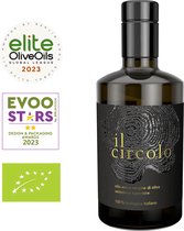 Premium Bio Olijfolie 0,5 ltr | 2de fles -20%, 3de -50% | Extra vierge biologisch | Bekroonde topkwaliteit | Italiaans | Oogst 2024/25 | Rijk aan antioxidanten | Ideaal cadeau | Geïntegreerde schenktuit | il circolo extra virgin olive oil, NL-BIO-01