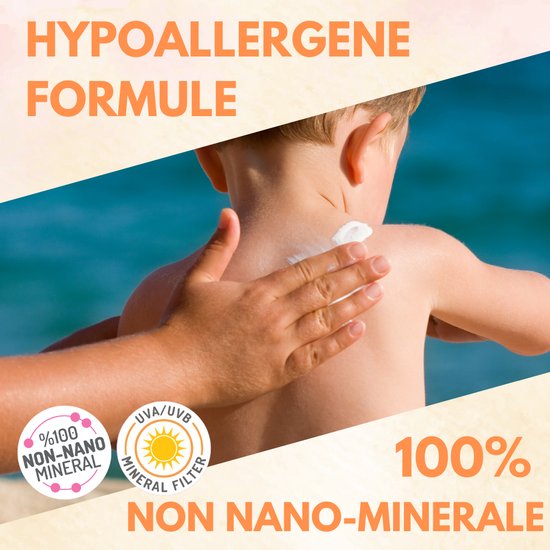 Minoris Baby Zonnebrandlotion SPF 50+ 150 ML| Biologisch, Natuurlijk & Minerale Inhoud | Zonnebescherming voor Gevoelige Huid | Hypoallergeen, Vegan, Rifvriendelijk, Waterbestendig, Breedspectrum, Dermatologisch Getest