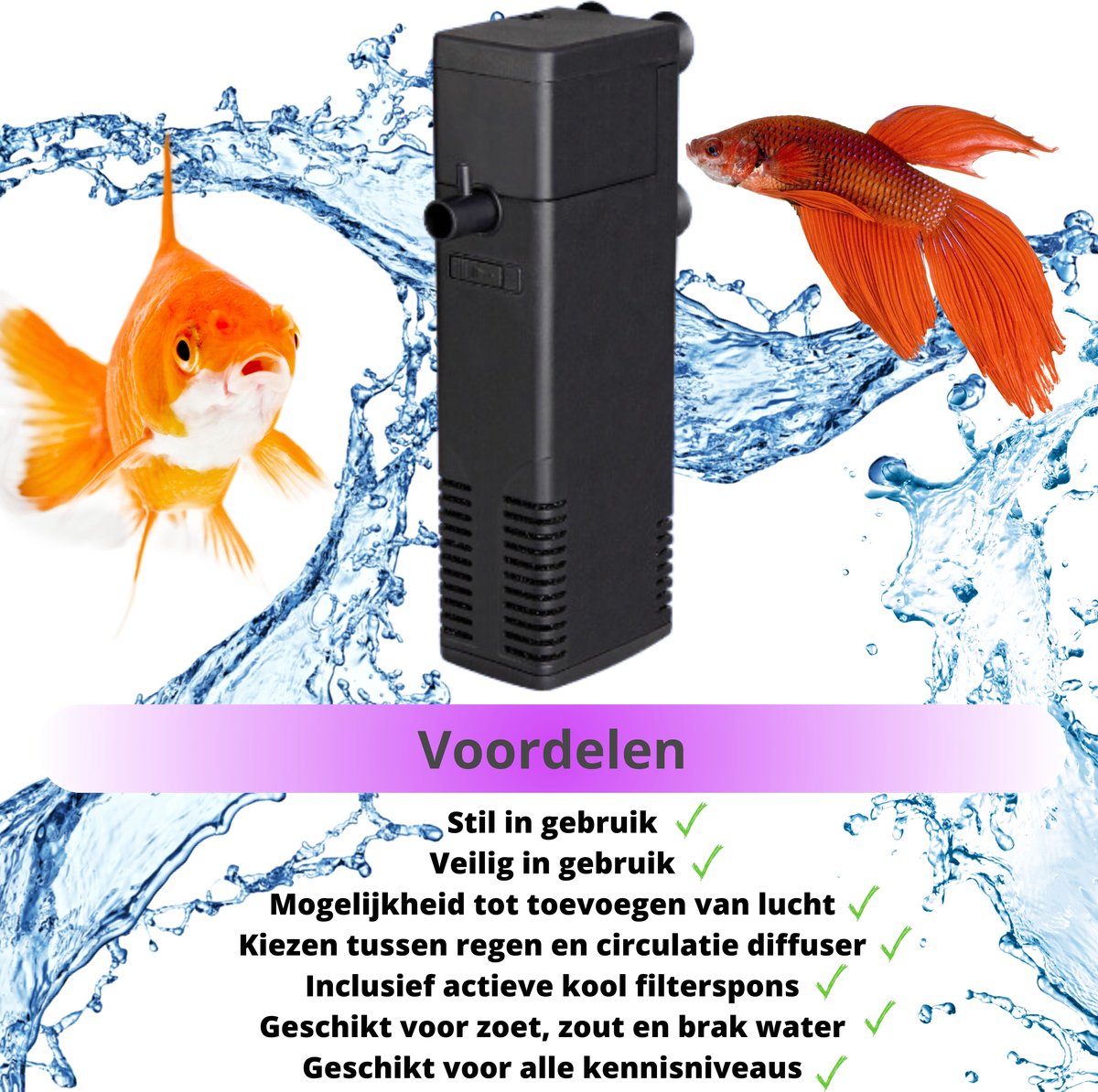 AquaKonings Aquariumfilter 1000L/H 150L-250L thumbnail 2