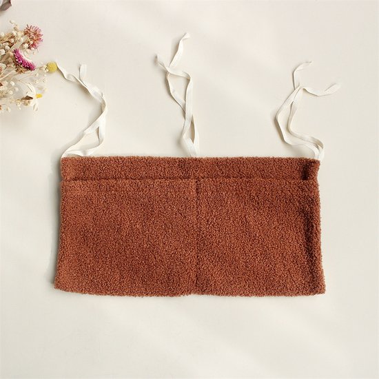 Sac de rangement pour parc à bébé - Sac pour parc à bébé - Motif ours en peluche - Boucle - Boîte de rangement - Boîte Bébé - 43 x 22 cm - Kaki