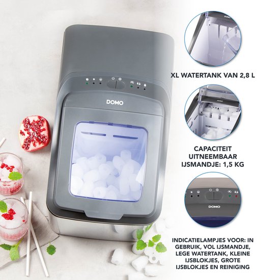 DOMO DO9247IB IJsblokjesmaker PRO 'Ice Maestro' - 15kg/24u - 2,8 L van Domo — afbeelding 3