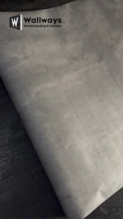 Papier peint autocollant Wallways - Décoration murale - Résistant à l'eau et à la chaleur - 60 cm x 10 m - Ciment foncé