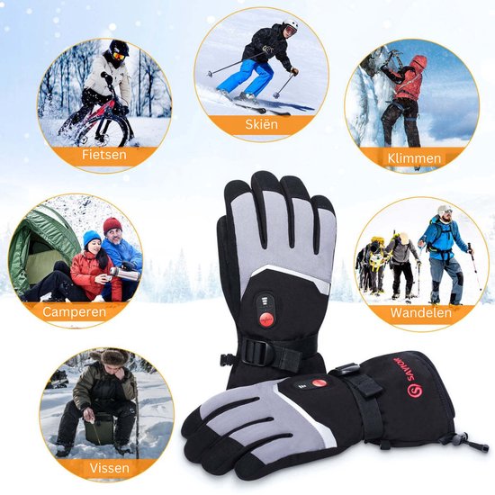 SAVIOR HEAT Verwarmde Accu-liner Handschoenen Voor Heren En Dames Oplaadbaar Dun Ademend 3 Traps Thermobesturing Koud Weer Bij Het Skien Typen Paardrijden Fietsen Wandelen