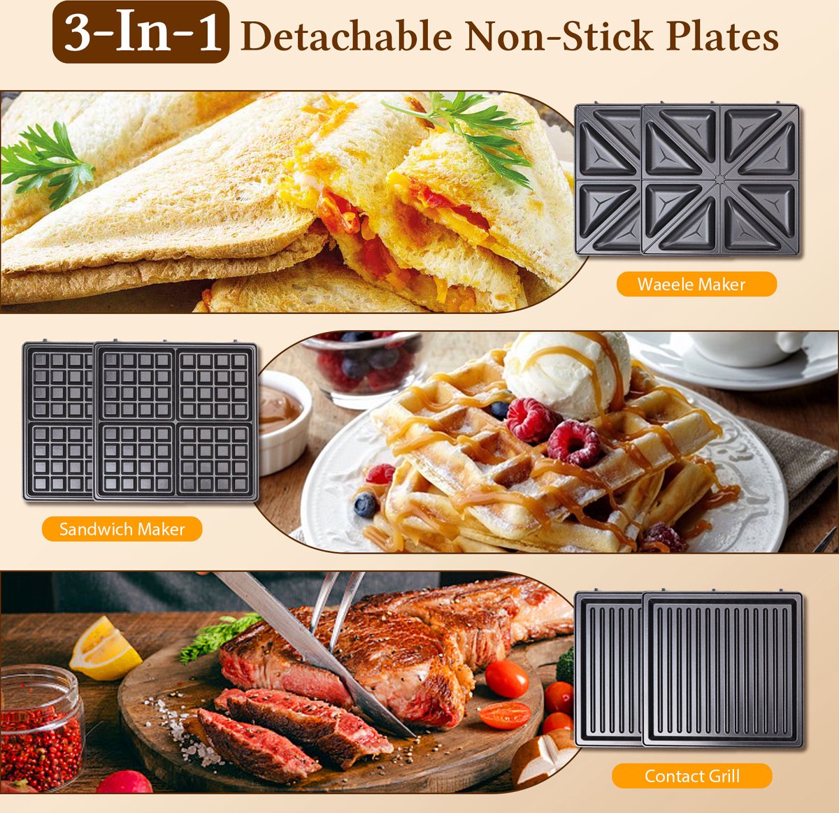 Tarlor Swoden Grille-Pain 2 Fentes Extra-Larges 930W - 7 Niveaux, Décongélation, Réchauffage